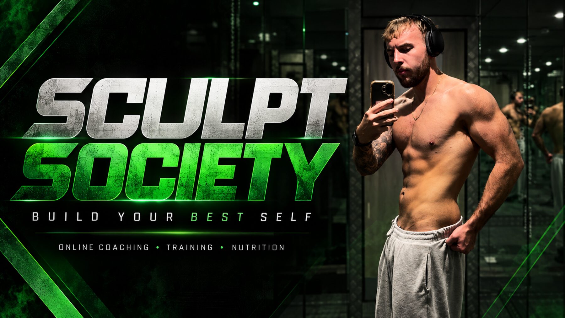 Sculpt Society coach in the gym — Build your best self. Online coaching, training and nutrition.